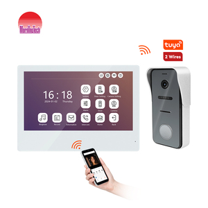 Morningtech 2 dây thông minh tuya <span class=keywords><strong>Wifi</strong></span> Doorphone Vòng Door chuông máy ảnh chuông cửa Video Door Phone <span class=keywords><strong>intercom</strong></span> hệ thống - Product Image 1