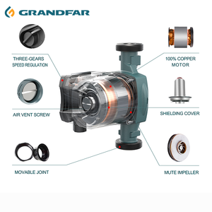 Bomba de Circulación de Agua Caliente Inteligente Grandfar de 5m con Cabezal, Calentamiento Automático, Rotor Húmedo Silencioso y Limpio GS25-5-130 de Frecuencia Variable - Product Image 5