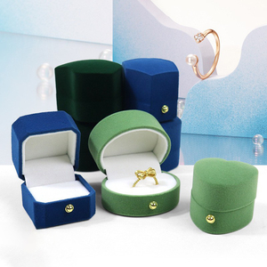 Nhung hộp đồ trang sức Du Lịch Tinh Tế Mini nhung trái tim lục giác vòng lưu trữ hộp mới dễ thương đồ trang sức đám cưới <span class=keywords><strong>container</strong></span> - Product Image 2