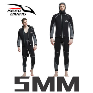 Keep Diving 5Mm Neoprene Sleeveless <b>Wetsuit</b> Hooded Unisex Adult Waterproof Breathable Durable Comfortable High Quality - Product Image 5