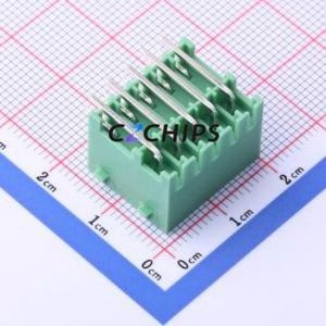 KF2EDGKRG-3.5-2*5P Plug-in Terminal Block Bent Lead Through Hole,P=3.5mm Board-to-Board / Socket - Closed Snap Fixing 2x5P 3.5mm - Product Image 2