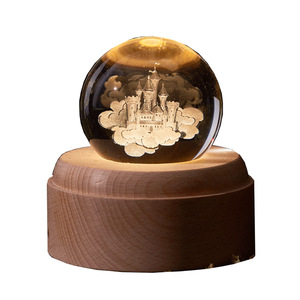 Lampe de nuit créative et simple en forme de boule de cristal, ciel étoilé, galaxie - un cadeau d'anniversaire ou de remise de diplôme pour les amis et les proches - Product Image 5
