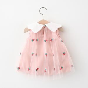 Vestidos de princesa de gasa para niñas al por mayor, estilo coreano, con diseño bordado, de China - Product Image 2