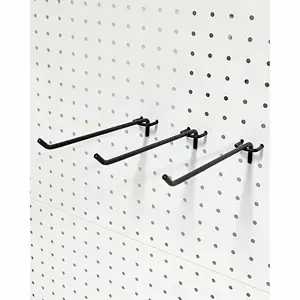 Hardware Tool Winkel Peg Board Display Haak Winkel Metalen Accessoires Opknoping Zwarte Pegboard Haken