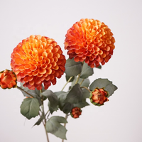 Gerbera Daisy Mini 4 Kepala Buatan yang Realistis (Bahan Sutra) untuk Dekorasi Rangkaian Bunga di Rumah, Fotografi, Pernikahan, dan Wisuda