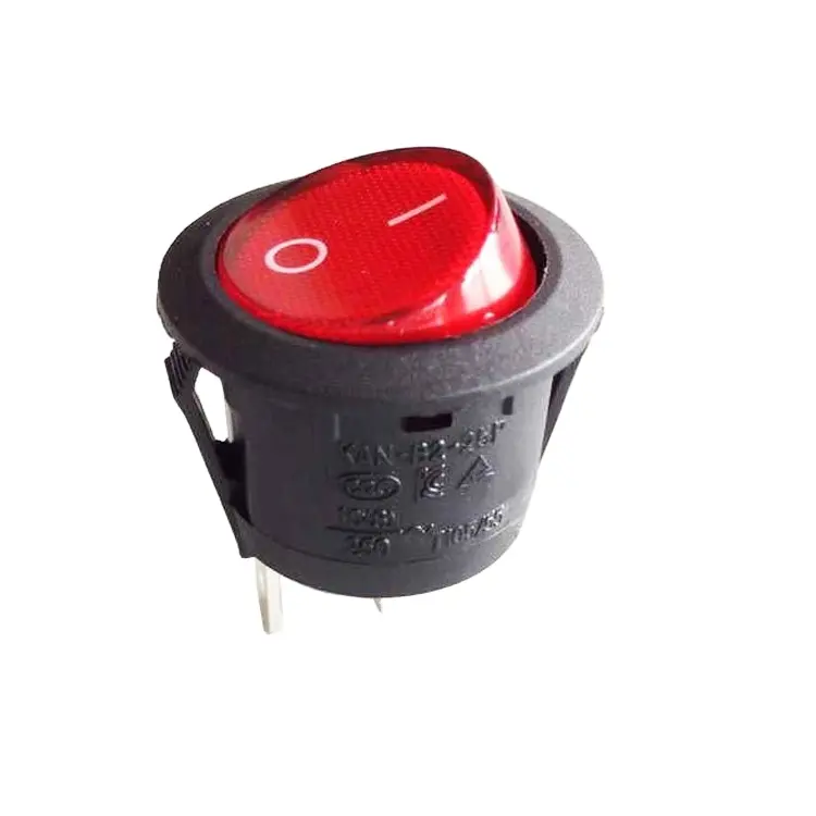 Red Neon Lamp 220V High Voltage on-off Home Appliance and Industry Rocker Switch