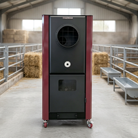 Souffleur d'air chaud à double combustible (pellets de biomasse et copeaux de bois) à haute efficacité avec alimentation automatique pour serres, fermes et ateliers