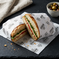 Papier d'emballage alimentaire imperméable et résistant à la graisse de qualité constante pour les applications de snacks, hamburgers et pains, enduit de PE, produit en lot