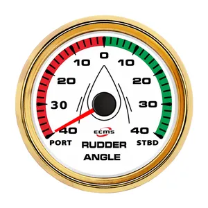 White 85 mm 0-190 Ohm Boat Gauges Rudder Indicator For Ship