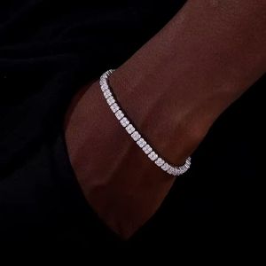 Pulsera de Eslabones Cubanos de 4mm, Unisex, con Cierre de Caja, Joyería de Moda para Bodas, Venta al por Mayor, Estilo Hip Hop Lujoso - Product Image 2