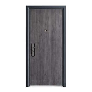 Puerta <span class=keywords><strong>de</strong></span> <span class=keywords><strong>Acero</strong></span> Negra Phipulo con Acabado Mate Antirrobo para Dormitorio <span class=keywords><strong>de</strong></span> Villa Moderna y Minimalista, Uso Interior, Recubrimiento en Polvo - Product Image 3