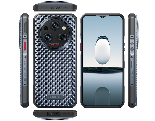 Global Version Oukitel Wp35S Rugged Phone Nfc Mtk Helio G85 6.56'' Hd+ Display 6+256gb 48mp Rear Camera Night Version Smartphone