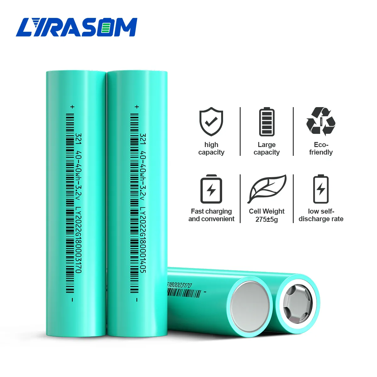 Célula de batería cilíndrica LiFePO4 32140 33140 3,2 V 15Ah proporcionada por fábrica para almacenamiento de energía Batería de iones de litio para coche EV