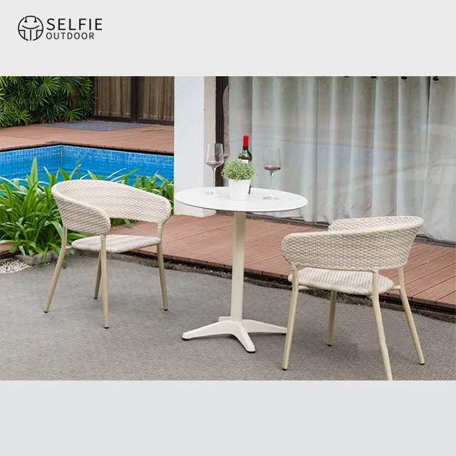Mobili da giardino esterni mobili da esterno in Rattan sedia sedia pieghevole francese bistrot sedia