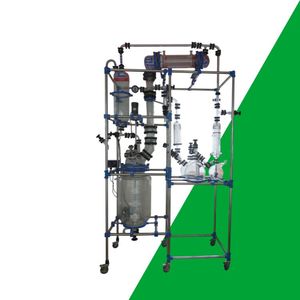 Reactor de vidrio encamisado automático de alta y baja temperatura con motor, recipiente de doble capa de 5L para reacciones químicas a escala piloto - Product Image 6