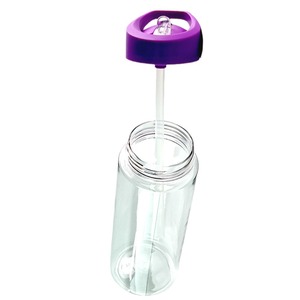 Bán buôn 500ml 700ml Pet nhựa drinkware trong suốt xách tay 16oz Cốc thể thao ngoài trời khuyến mãi chai nước với nắp - Product Image 3