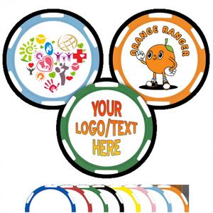 Fichas de Póker Personalizadas de 6 Franjas, 11 Gramos, Diseño a una Cara, Impresión Directa a Todo Color, por Chips and Games - Product Image 1