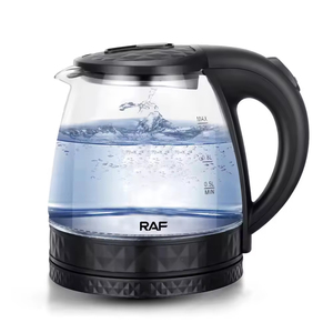 Bouilloire électrique en verre avec anneau lumineux bleu, arrêt automatique, matériaux sains de qualité supérieure - Product Image 1