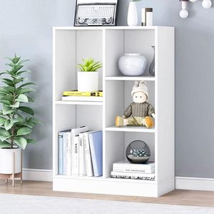 Étagère ouverte <span class=keywords><strong>basse</strong></span> - <span class=keywords><strong>Meuble</strong></span> de rangement en bois à 3 niveaux sur pied avec base - Product Image 6