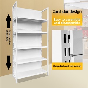 Estante de Exhibición para Supermercado Hongbai, Estante de Pared Simple o Doble para Tienda de Conveniencia, Combinación Libre - Product Image 2
