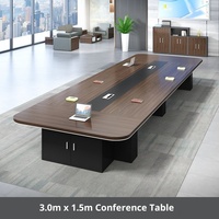 Table de conférence HYZ-239X, moderne, simple, grande, de type panneau, pour salle de réunion, réception, formation, mobilier de bureau, capacité de 20 personnes ou plus