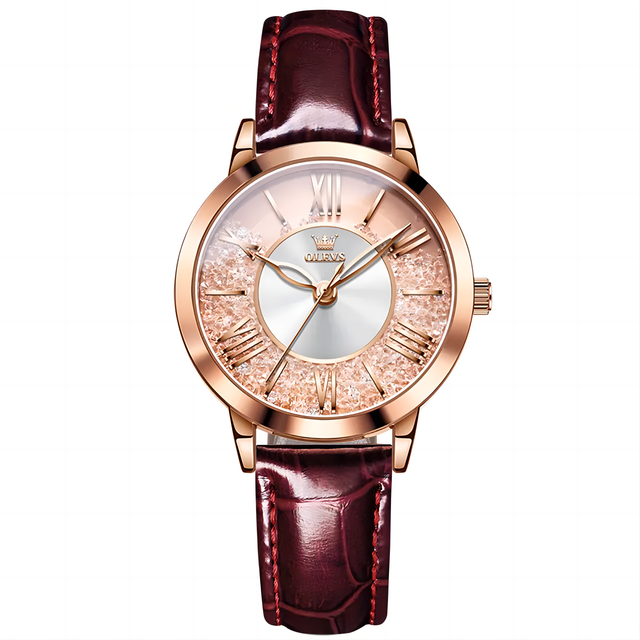 New Popular 5539 Quicksand Personality Fashion Pointer Leisure Quartz Belt Customizable Digital Woman Watch