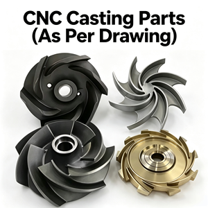 การหล่อขึ้นรูปด้วยเครื่อง CNC ทดสอบสมดุลไดนามิกของใบพัดปั๊มน้ำแบบเปิดทำจากทองเหลือง และใบพัดปั๊มเคมีแบบปิดทำจาก SS304 SS316 - Product Image 1