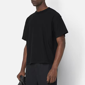 T-shirt Oversize Homme en Coton Lourd 180 g/m² Coupe Boxy Épaules Tombantes – Fabricant OEM de T-shirts Vierge Grande Taille - Product Image 3