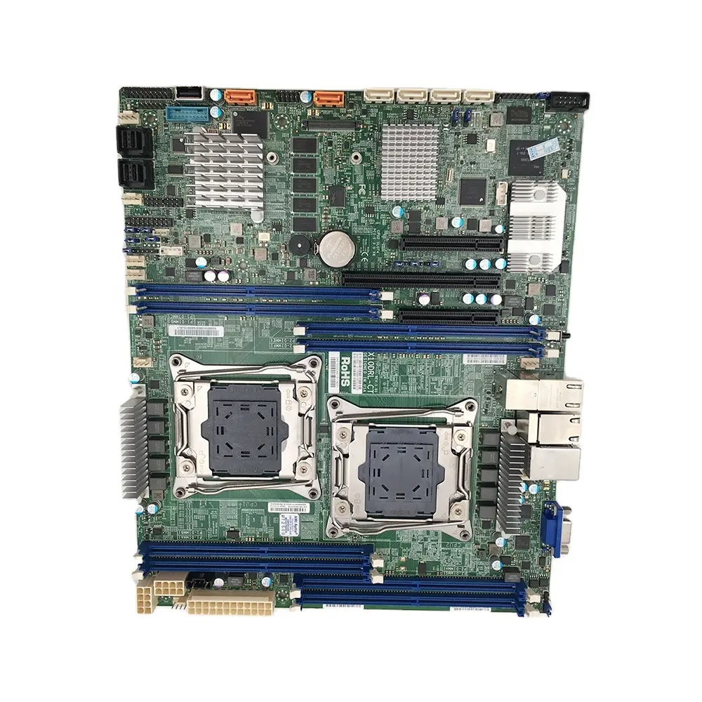 Motherboard Server X10DRL-CT Chip LGA2011 Stasiun Kerja Grafis Dual Channel Xeon Dual Gigabit