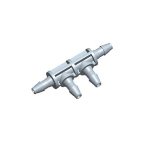 Conector de Pagoda Tipo TT de Cuatro Vías de Alta Calidad, Conector de Silicona Suave para Tuberías de Agua y Gas, Conector de Espiga de Plástico PP, Plástico Médico para Agua - Product Image 1