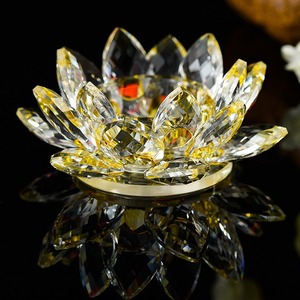 Home Accessories Artificial <strong>Candle</strong> <strong>Holder</strong> 8 Colors Buddhist Candlestick Religious Glass Crystal <strong>Lotus</strong> Flower <strong>Candle</strong> <strong>Holder</strong> - Product Image 6
