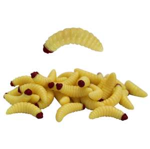 WEIHE leurre de pêche Maggot Grub jaune réaliste leurre de pêche bionique pain Bug doux leurre de pêche odeur vers lueur crevettes - Product Image 4