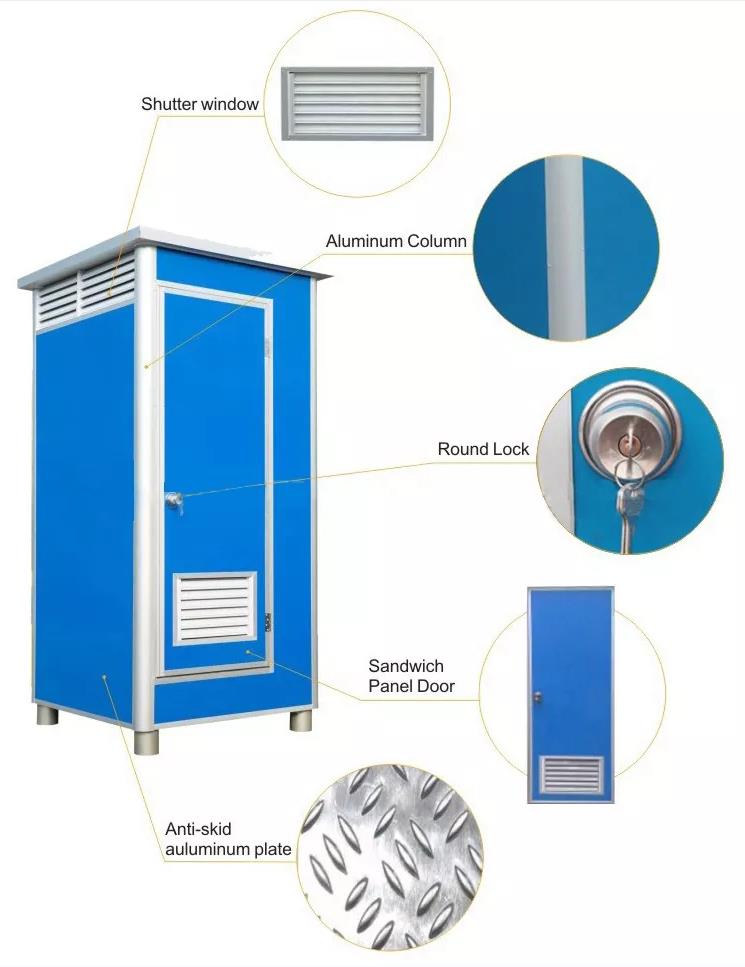 Modern Portable Bathroom Station Wharf Cabin Tiny Home Mobile Toilet Good Quality Portable Toilet 6