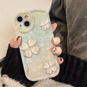 Dört yapraklı yonca baskı dalga kenar silikon TPU cep telefonu kapak <span class=keywords><strong>Iphone</strong></span> için kılıf 8 X Xr Xs <span class=keywords><strong>11</strong></span> 12 13 14 15 16 17 <span class=keywords><strong>Pro</strong></span> <span class=keywords><strong>Max</strong></span> - Product Image 3