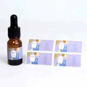 Custom Essential Oil Bottle Cosmetics Private Label Product Waterproof Stickers Printing