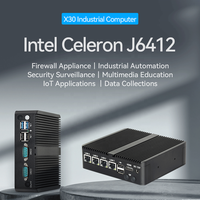 Serveur réseau Quad Core J6412 J4125 In-tel I225V 4 NIC 2.5G Gigabit Ethernet, RS232 RS485, 4G Lte, pare-feu, passerelle Pfsense, routeur