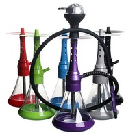 Nouveau Kit Complet Chicha en Alliage d'Aluminium Laqué 2026 avec Tête en Silicone et Gestion de la Chaleur, Type Libre, Design Français