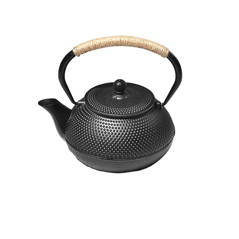 600Ml 20Oz Mat Zwart Japanse Tetsubin Ketel Oud Nederlands Gietijzeren Theepot Met Roestvrijstalen Infuser En Handvat