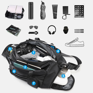Sac <span class=keywords><strong>de</strong></span> sport pour homme Fuliya, grande capacité, personnalisé, léger, à porter en bandoulière, sac <span class=keywords><strong>de</strong></span> voyage pour la salle <span class=keywords><strong>de</strong></span> sport, les week-ends et les voyages - Product Image 3