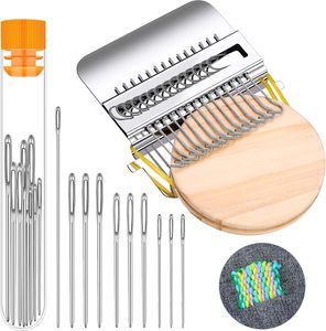 <span class=keywords><strong>Kit</strong></span> de Tejer para Principiantes, <span class=keywords><strong>Kit</strong></span> de Zurcido Portátil, Juego de Herramientas de Tejido para Reparaciones Rápidas de Costura y Remendos (14 Agujas) - Product Image 3