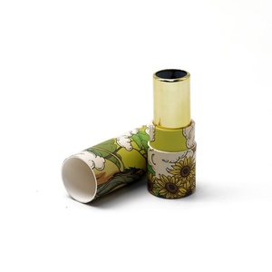 Emballage de rouge à lèvres rotatif personnalisé biodégradable, tube rigide avec une couche intérieure en papier résistant à l'huile. - Product Image 5