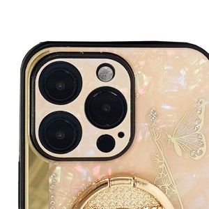 Coque Texture Luxe Style Strass 3D Arc Bande Métallique Lentille Diamant Protection Exacte Téléphone Cas pour iPhone - Product Image 4