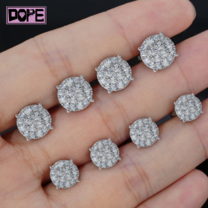 Vente en gros 8mm 10mm <span class=keywords><strong>Boucles</strong></span> <span class=keywords><strong>d</strong></span>'<span class=keywords><strong>oreilles</strong></span> Zircon <span class=keywords><strong>925</strong></span> <span class=keywords><strong>Argent</strong></span> VVS Moissanite CZ Diamant Cluster Vis Retour Hommes Femmes <span class=keywords><strong>Boucles</strong></span> <span class=keywords><strong>d</strong></span>'<span class=keywords><strong>oreilles</strong></span> - Product Image 1
