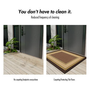 Alfombra de Entrada Rectangular para el Hogar, Antideslizante, Resistente a las Manchas, de Fibra de Poliéster, Alfombra de Lujo Ligera para Interiores - Product Image 4