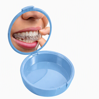Boîte de rangement portable YAYU en plastique pour appareil dentaire, avec miroir et ventilation, pour aligneurs orthodontiques et gouttières invisibles – Idéale pour les voyages – Vente chaude
