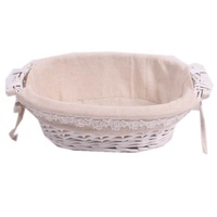 Pas cher petit gros paniers à pain en osier avec doublure en tissu