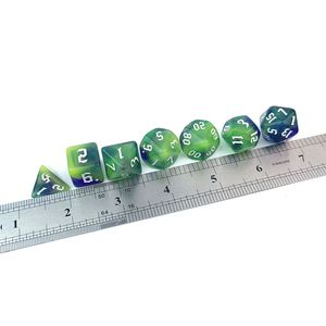Nouvel ensemble de dés polyédriques RPG DND en acrylique, quatre couleurs mélangées, en vrac - Product Image 4