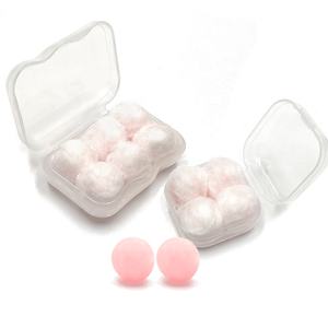 24 paires de bouchons <span class=keywords><strong>d</strong></span>'oreilles en coton ciré jetables pour dormir, réduction du bruit, pour la natation - Product Image 2
