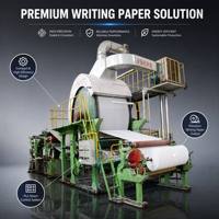 Machine à papier pour cahiers 787 mm 2T/D, conception compacte, pâte de bois vierge, haute blancheur, équipement pour papier d'écriture