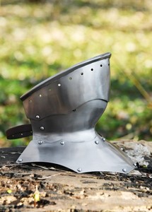 Armadura Medieval Gótica de Acero Pulido, Protector de Cuello de Caballero Hecho a Mano, Correas de Cuero Ajustables, Disfraz de Halloween - Product Image 4